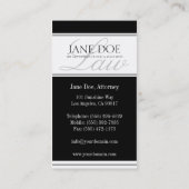 Rechtsanwalt Silver Law Script Visitenkarte (Rückseite)
