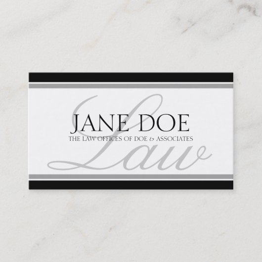 Rechtsanwalt Silver Law Script Visitenkarte (Vorderseite)