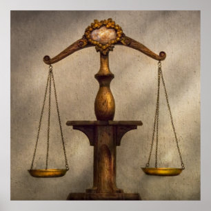 Rechtsanwalt - Skala - angemessen und gerade Poster