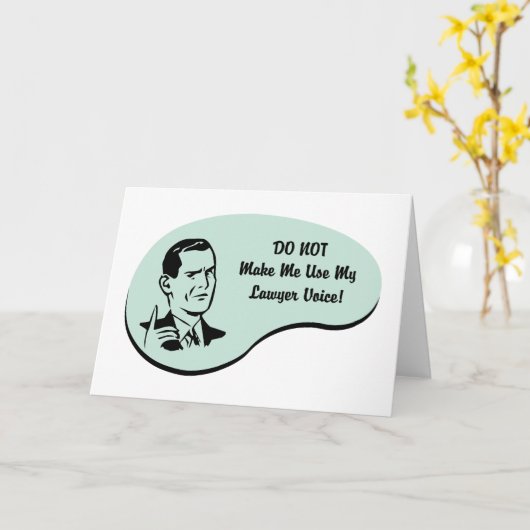 Rechtsanwalt-Stimme Karte (Gelbe Blume)