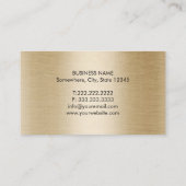 Rechtsanwalt Stylish Brushed Gold Visitenkarte (Rückseite)