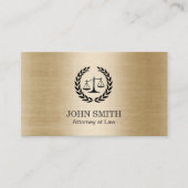 Rechtsanwalt Stylish Brushed Gold Visitenkarte (Vorderseite)