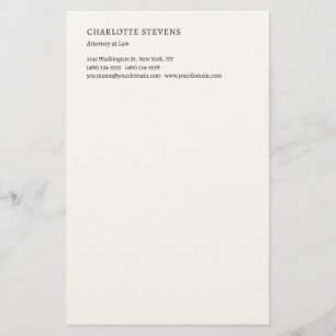 Rechtsanwalt Trendig Minimalistisch Elegant Einfac Briefpapier