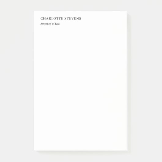 Rechtsanwalt Trendy Minimalistisch Elegant Einfach Post-it Klebezettel (Vorderseite)