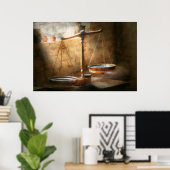 Rechtsanwalt - Umfang - Ausgewogenes Recht Poster (Heimbüro)