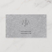 Rechtsanwalt | Umfang der Justiz Visitenkarte (Rückseite)