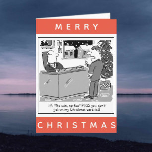 Rechtsanwalt und Cartoon Weihnachten Karte
