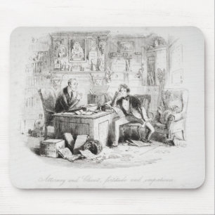 Rechtsanwalt und Kunde, Kraft und Ungeduld Mousepad