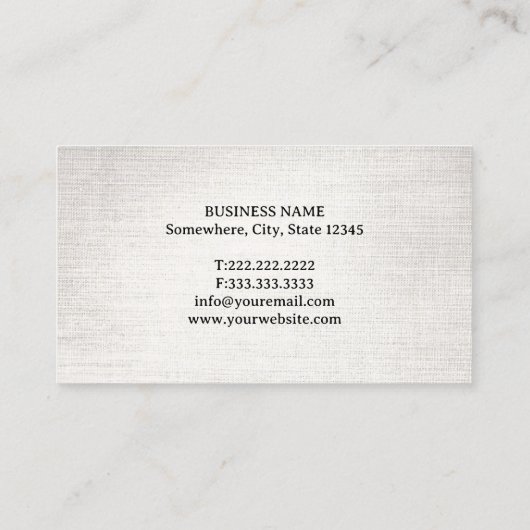 Rechtsanwalt Vintag Blue Linen Anwaltsbüro Visitenkarte (Rückseite)