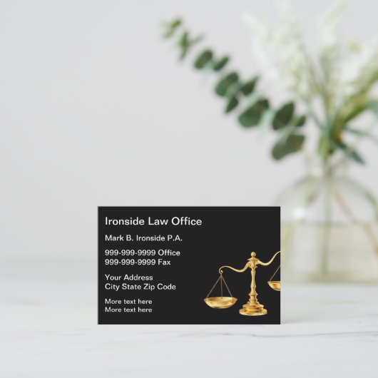 Rechtsanwalt Visitenkarte (Stehend Vorderseite)