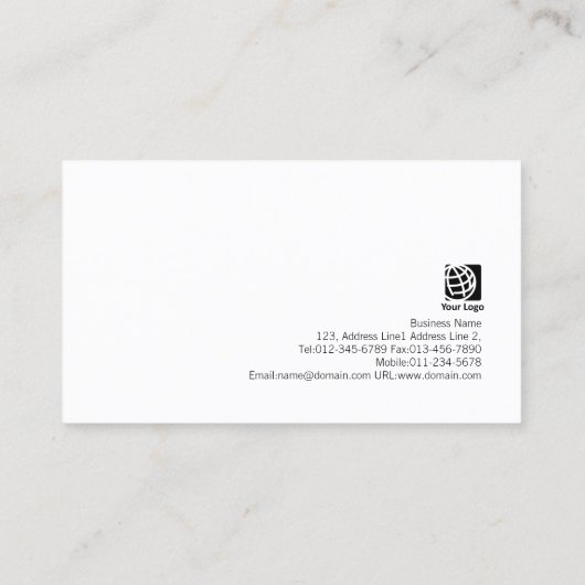 Rechtsanwalt Visitenkarte (Rückseite)