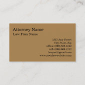 Rechtsanwalt Visitenkarte (Rückseite)