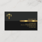 Rechtsanwalt von Grauer Schwarzer Retro Spalten Visitenkarte (Rückseite)