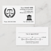 Rechtsanwalt Weiße Ernennung Visitenkarte (Vorne/Hinten)