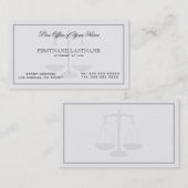 Rechtsanwalt White Linen Texture Visitenkarte (Vorne/Hinten)