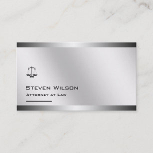 Rechtsanwalt White und Steel Legal Waage Visitenkarte