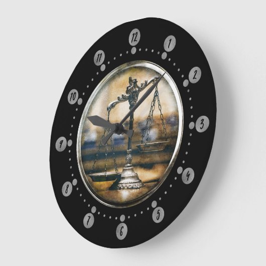 Rechtsanwalt | Zeit der Justiz Große Wanduhr (Winkel)