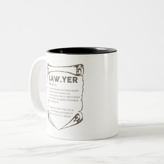 Rechtsanwalt Zweifarbige Tasse (Vorderseite Links)