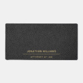 Rechtsanwälte Imitate Leather Custom Gold Black Schreibtischunterlage (Vorderseite)