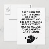 Rechtsanwälte können nicht zeichnen! postkarte (Vorne/Hinten)