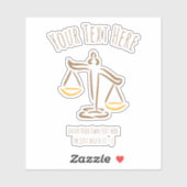 Rechtsanwältin | Anwalt | Richter | Anwaltskanzlei Aufkleber (Blatt)