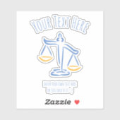 Rechtsanwältin | Anwalt | Richter | Anwaltskanzlei Aufkleber (Blatt)