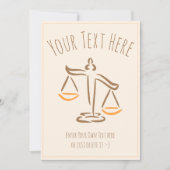 Rechtsanwältin | Anwalt | Richter | Anwaltskanzlei Einladung (Vorderseite)