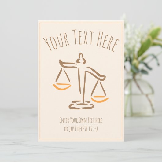 Rechtsanwältin | Anwalt | Richter | Anwaltskanzlei Einladung (Stehend Vorderseite)