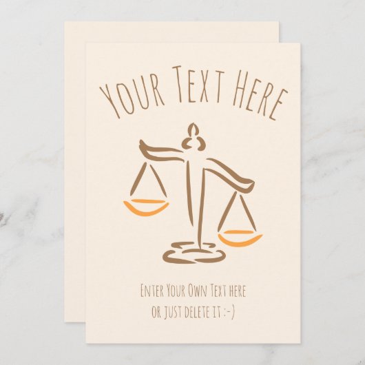 Rechtsanwältin | Anwalt | Richter | Anwaltskanzlei Einladung (Vorne/Hinten)