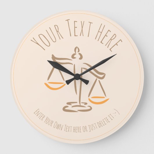 Rechtsanwältin | Anwalt | Richter | Anwaltskanzlei Große Wanduhr (Vorderseite)
