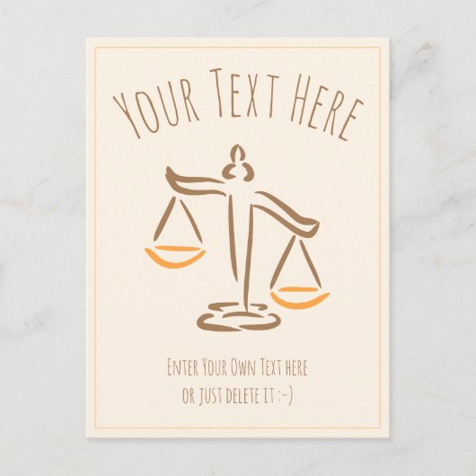 Rechtsanwältin | Anwalt | Richter | Anwaltskanzlei Postkarte (Vorderseite)