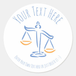 Rechtsanwältin | Anwalt | Richter | Anwaltskanzlei Runder Aufkleber