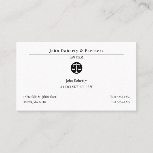 Rechtsanwältin | Anwaltskanzlei Visitenkarte (Vorderseite)