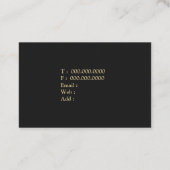 Rechtsanwältin aquarell schwarz und gold visitenkarte (Rückseite)