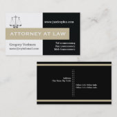 Rechtsanwältin auf juristische Ebene taupe, schwar Visitenkarte (Vorne/Hinten)