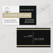 Rechtsanwältin auf juristische Ebene taupe, schwar Visitenkarte (Vorne/Hinten)
