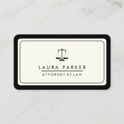 Rechtsanwältin Black Scale Beruflich Visitenkarte (Vorderseite)