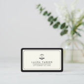 Rechtsanwältin Black Scale Beruflich Visitenkarte (Stehend Vorderseite)