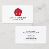 Rechtsanwältin Briefmarke Logos Schlicht Visitenkarte (Vorne/Hinten)