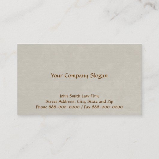 Rechtsanwältin Business Card Visitenkarte (Rückseite)