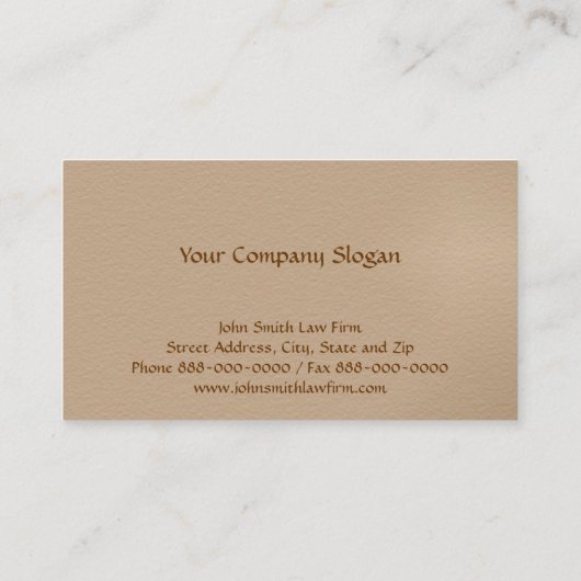 Rechtsanwältin Business Card Visitenkarte (Rückseite)