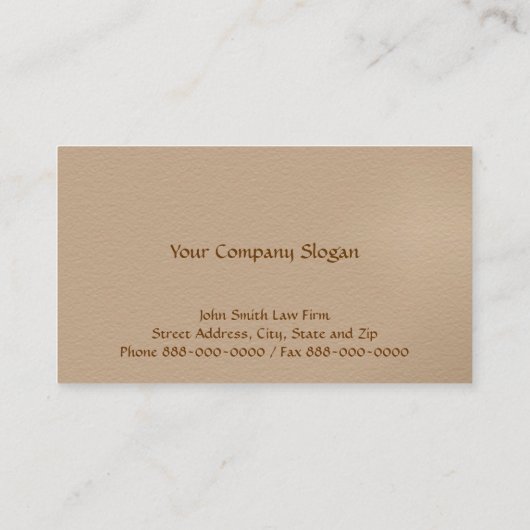 Rechtsanwältin Business Card Visitenkarte (Rückseite)