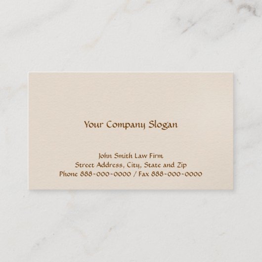 Rechtsanwältin Business Card Visitenkarte (Rückseite)