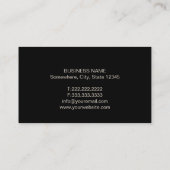 Rechtsanwältin Classic Black & Gold Visitenkarte (Rückseite)