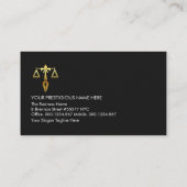 Rechtsanwältin für graue schwarze Retroschichten Visitenkarte (Rückseite)