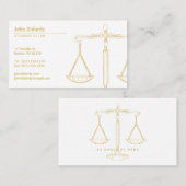 Rechtsanwältin | Goldskala der Gerechtigkeit Visitenkarte (Vorne/Hinten)