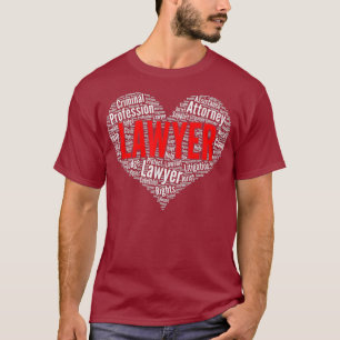 Rechtsanwältin Herz Form Word Cloud Law School T-Shirt