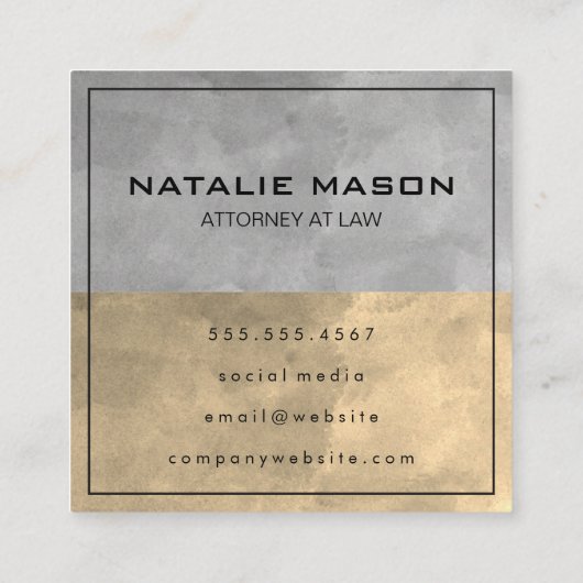 Rechtsanwältin im Justizbereich Quadratische Visitenkarte (Rückseite)