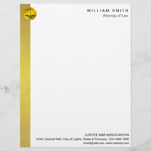 Rechtsanwältin in Gold-Größenordnung Briefbogen