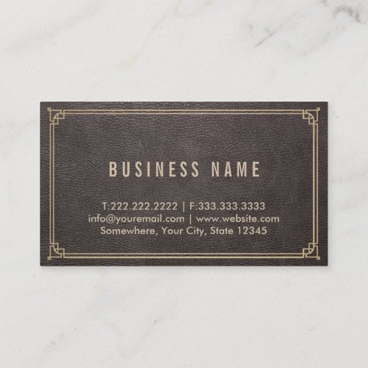 Rechtsanwältin in Imitate Leather Gold Scale Visitenkarte (Rückseite)